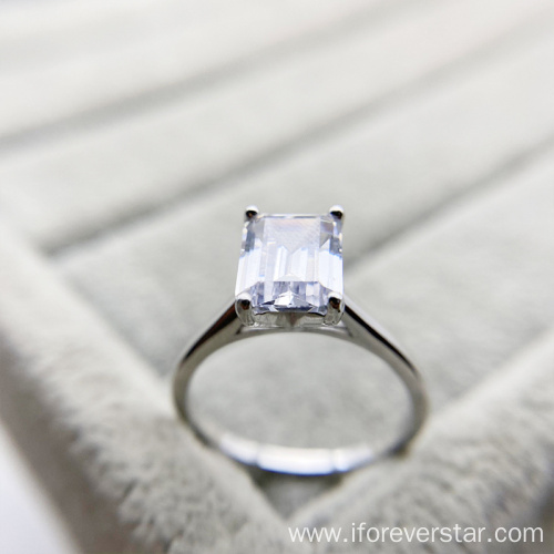 Popular S925 Sterling Silver Zircon engagement Ring